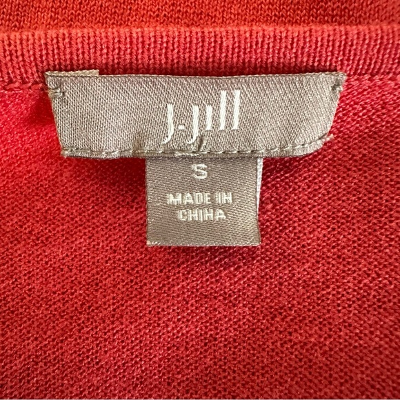J. Jill silk blend coral pullover sweater with button accents at hips Small - Picture 8 of 10